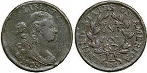 1 Цент США (1776 - ) Медь 
