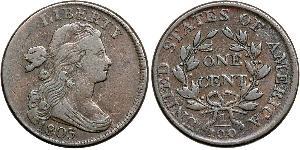 1 Цент США (1776 - ) Медь 