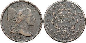 1 Цент США (1776 - ) Медь 