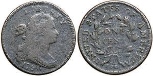 1 Цент США (1776 - ) Медь 