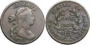 1 Цент США (1776 - ) Медь 
