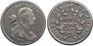 1 Цент США (1776 - ) Медь 