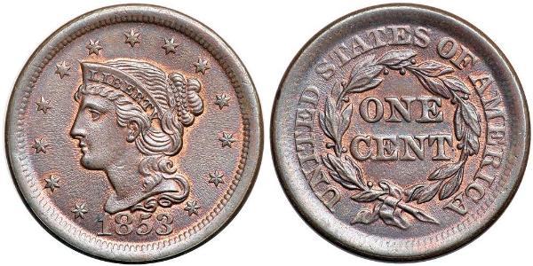 1 Цент США (1776 - ) Медь 