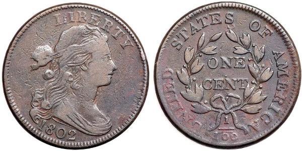 1 Цент США (1776 - ) Медь 
