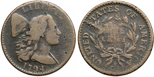 1 Цент США (1776 - ) Медь 