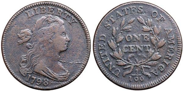 1 Цент США (1776 - ) Медь 