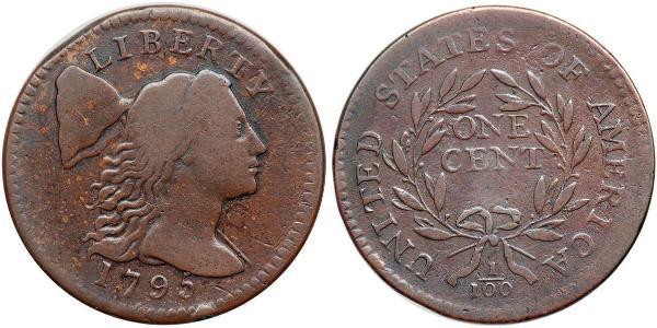 1 Цент США (1776 - ) Медь 