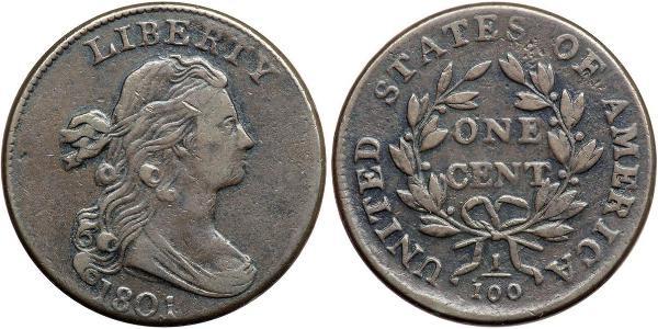 1 Цент США (1776 - ) Медь 