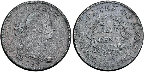 1 Цент США (1776 - ) Медь 