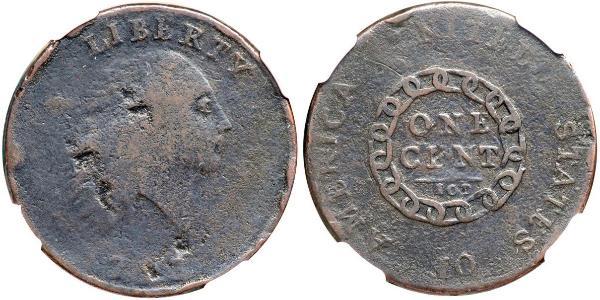 1 Цент США (1776 - ) Медь 