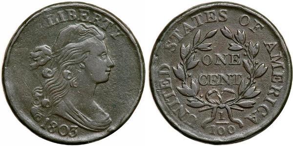 1 Цент США (1776 - ) Медь 