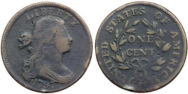 1 Цент США (1776 - ) Медь 