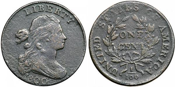1 Цент США (1776 - ) Медь 