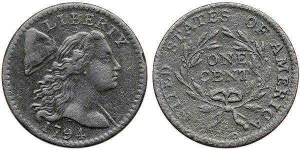 1 Цент США (1776 - ) Медь 
