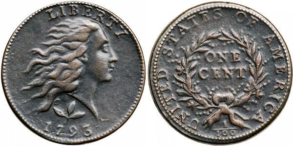 1 Цент США (1776 - ) Медь 