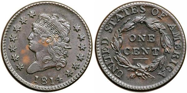 1 Цент США (1776 - ) Медь 