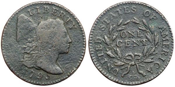 1 Цент США (1776 - ) Медь 