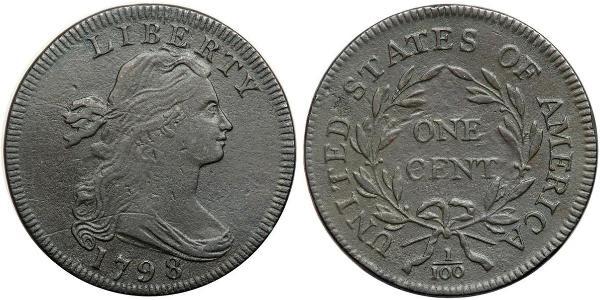 1 Цент США (1776 - ) Медь 