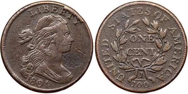 1 Цент США (1776 - ) Медь 