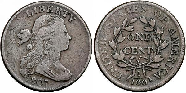 1 Цент США (1776 - ) Медь 