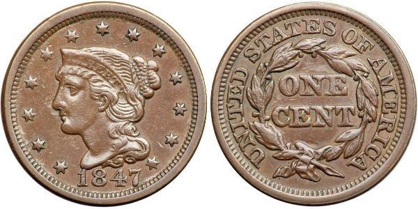 1 Цент США (1776 - ) Медь 
