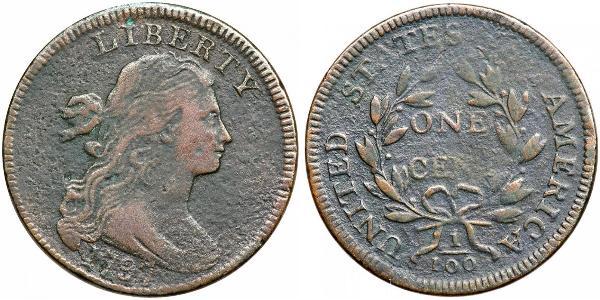 1 Цент США (1776 - ) Медь 