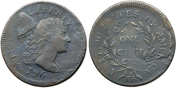1 Цент США (1776 - ) Медь 