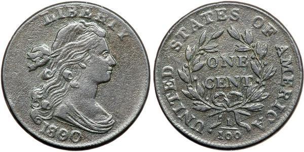 1 Цент США (1776 - ) Медь 