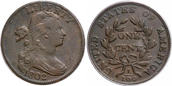 1 Цент США (1776 - ) Медь 