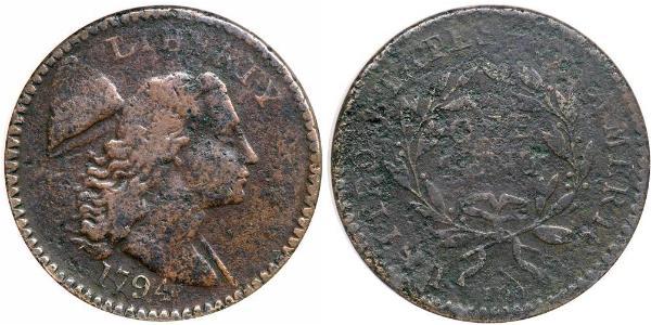 1 Цент США (1776 - ) Медь 
