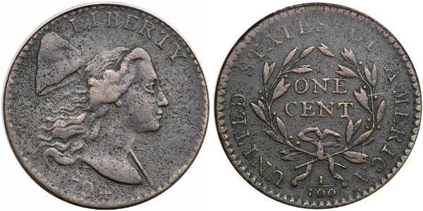 1 Цент США (1776 - ) Медь 
