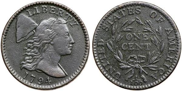 1 Цент США (1776 - ) Медь 