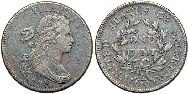1 Цент США (1776 - ) Медь 