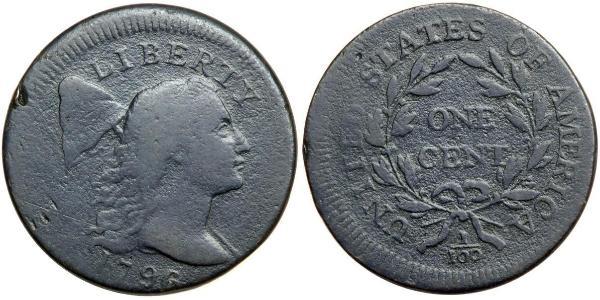 1 Цент США (1776 - ) Медь 