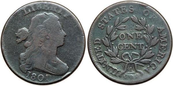 1 Цент США (1776 - ) Медь 