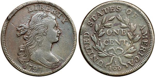 1 Цент США (1776 - ) Медь 