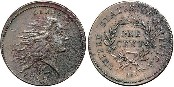 1 Цент США (1776 - ) Медь 