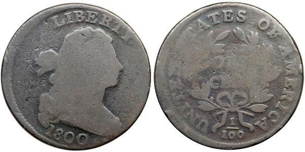 1 Цент США (1776 - ) Медь 