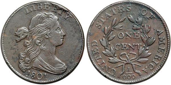 1 Цент США (1776 - ) Медь 
