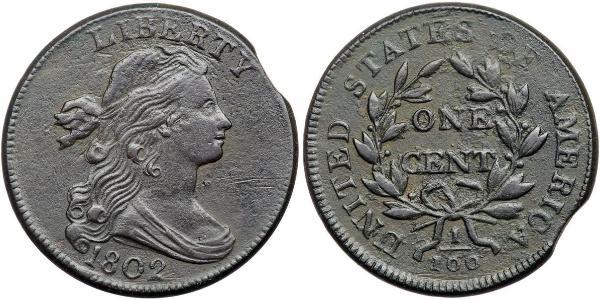 1 Цент США (1776 - ) Медь 