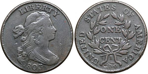 1 Цент США (1776 - ) Медь 