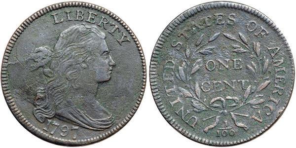 1 Цент США (1776 - ) Медь 