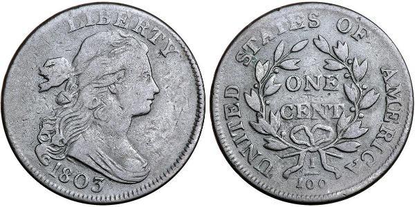 1 Цент США (1776 - ) Медь 