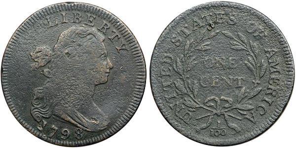 1 Цент США (1776 - ) Медь 