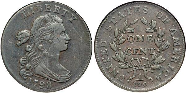 1 Цент США (1776 - ) Медь 