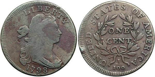 1 Цент США (1776 - ) Медь 