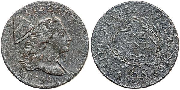1 Цент США (1776 - ) Медь 