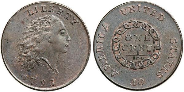 1 Цент США (1776 - ) Медь 
