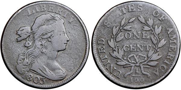 1 Цент США (1776 - ) Медь 