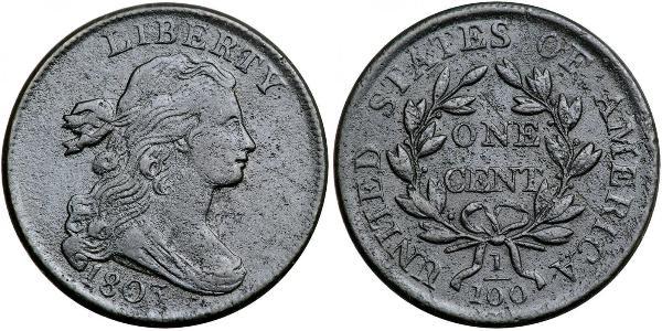 1 Цент США (1776 - ) Медь 